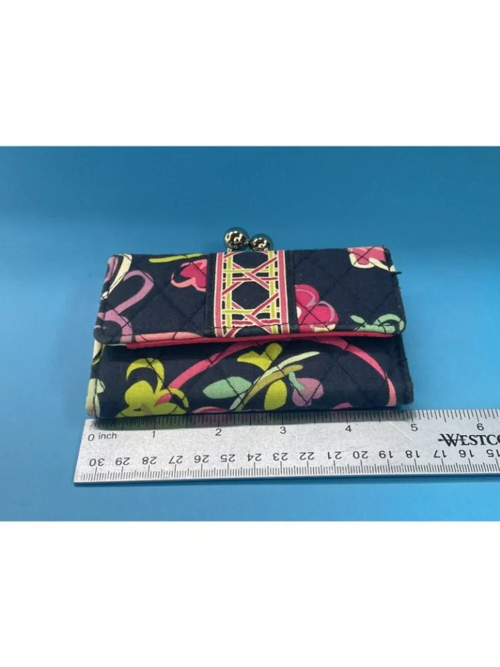 Vintage Vera Bradley Women’s Floral Small Hope Ribbons Kisslock Compact Wallet - Picture 13 of 14